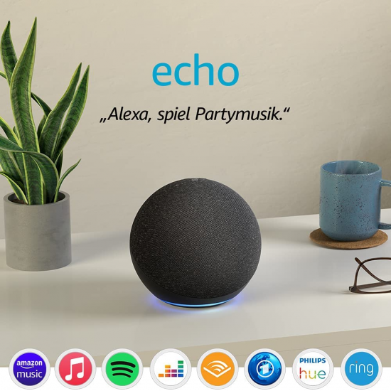 Amazon Echo Smart-Lautsprecher mit Alexa (4. Generation) Kohle