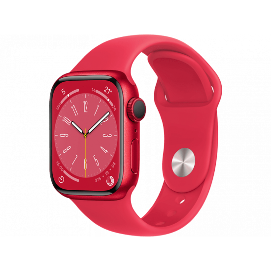 Apple Watch Series 8 41 mm (GPS) (PRODUCT)RED Aluminiumgehäuse mit S/M (PRODUCT)RED Sportarmband