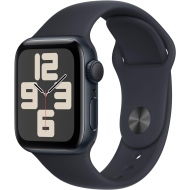 Apple Watch SE 2023 2. Generation (GPS, 40 mm) - Midnight-Aluminiumgehäuse mit M/L Midnight-Sportarmband