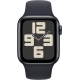 Apple Watch SE 2023 2. Generation (GPS, 40 mm) - Midnight-Aluminiumgehäuse mit M/L Midnight-Sportarmband