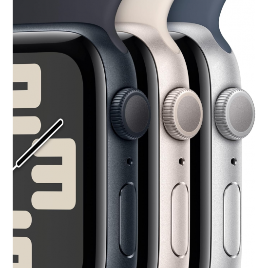 Apple Watch SE 2023 2. Generation (GPS, 40 mm) - Midnight-Aluminiumgehäuse mit S/M Midnight-Sportarmband