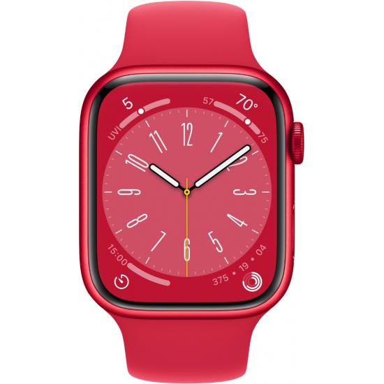 Apple Watch Series 8 41 mm (GPS) (PRODUCT)RED Aluminiumgehäuse mit S/M (PRODUCT)RED Sportarmband