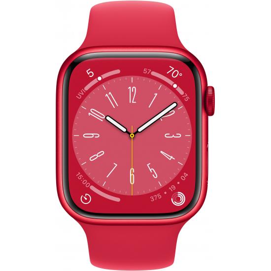 Apple Watch Series 8 45 mm (GPS) (PRODUCT)RED Aluminiumgehäuse mit M/L (PRODUCT)RED Sportarmband