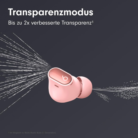 Beats Studio Buds + (2023) Komplett kabellose Noise Cancelling In-Ear Kopfhörer - Rosa