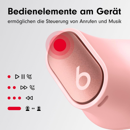 Beats Studio Buds + (2023) Komplett kabellose Noise Cancelling In-Ear Kopfhörer - Rosa