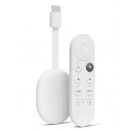 Google Chromecast mit Google TV 4K und Sprachfernbedienung (Snow)