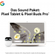 Google Pixel Tablet mit Ladedock mit Lautsprecher (8+256 GB) - Porzellan