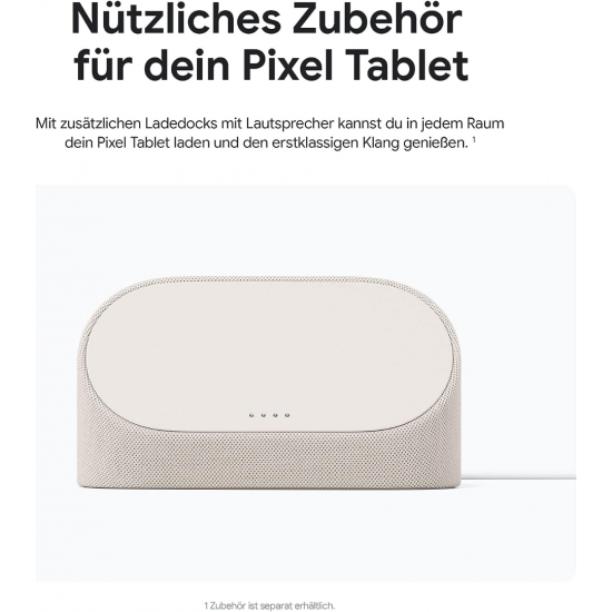 Google Pixel Tablet mit Ladedock mit Lautsprecher (8+256 GB) - Porzellan