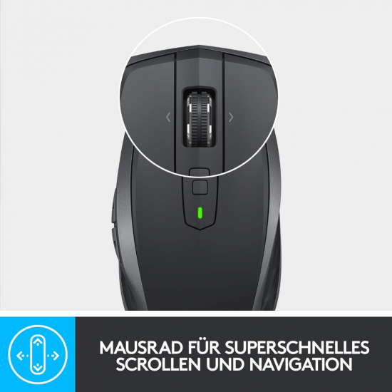 Logitech MX Anywhere 2S Kabellose Maus - Schwarz