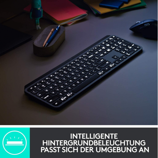 Logitech MX Keys Kabellose Tastatur - Schwarz