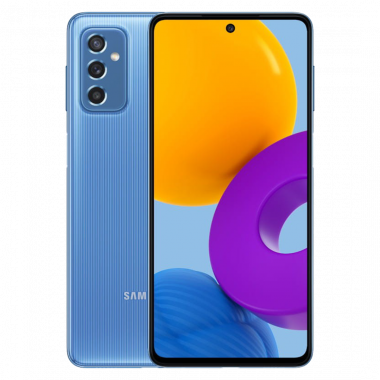 Samsung Galaxy M52 5G Smartphone (Dual Sims, 8GB+128GB) - Blau