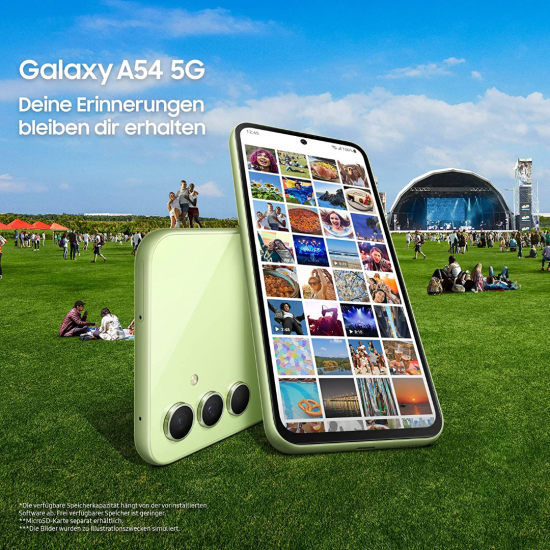 Samsung Galaxy A54 5G Smartphone (Dual-SIMs, 6+128 GB) - Lime