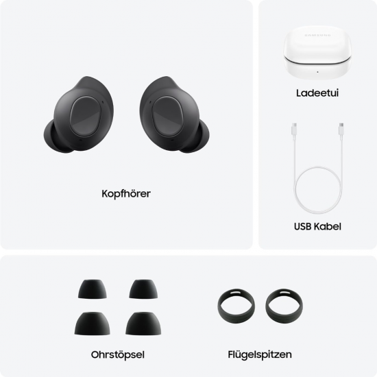 Samsung Galaxy Buds FE Kabellose Bluetooth-Ohrhörer - Graphit