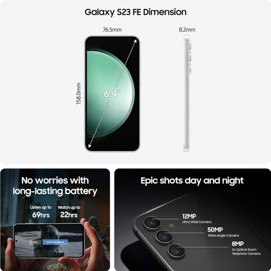 Samsung Galaxy S23 FE 5G Smartphone (8+256GB) – Creme