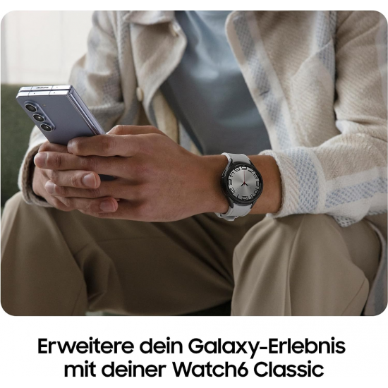 Samsung Galaxy Watch6 Classic Smartwatch (Bluetooth, 43 mm) – Silber