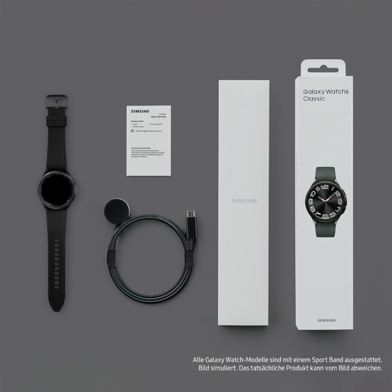 Samsung Galaxy Watch6 Classic Smartwatch (Bluetooth, 43 mm) – Schwarz