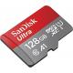 SanDisk Ultra microSDXC UHS-I Speicherkarte 128 GB + Adapter (A1, Class 10, U1, Full HD-Videos, bis zu 120 MB/s Lesegeschwindigkeit)