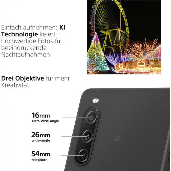 Sony Xperia 10 V 5G (8 GB + 128 GB) Smartphone - Salbeigrün