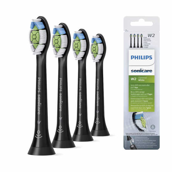 Philips Sonicare Optimal White Toothbrush Heads - Black