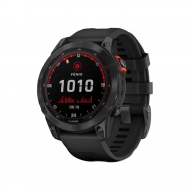 Garmin Fenix 7 Solar Edition (47 mm) – Schiefergrau mit schwarzem Band