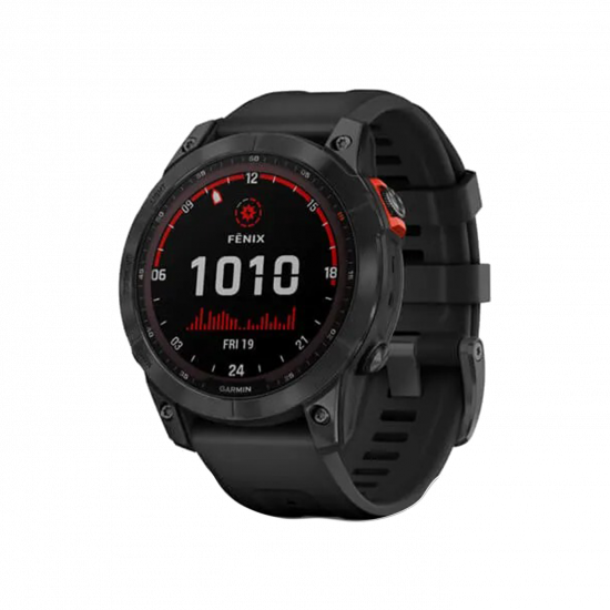 Garmin Fenix 7 Solar Edition (47 mm) – Schiefergrau mit schwarzem Band