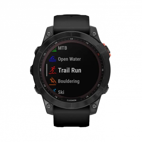 Garmin Fenix 7 Solar Edition (47 mm) – Schiefergrau mit schwarzem Band