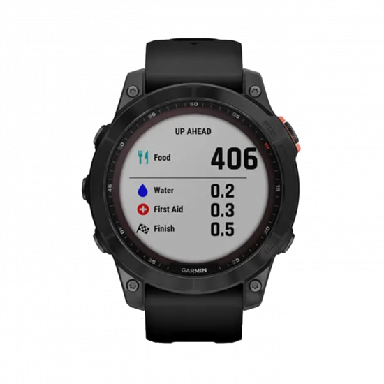 Garmin Fenix 7 Solar Edition (47 mm) – Schiefergrau mit schwarzem Band