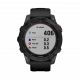 Garmin Fenix 7 Solar Edition (47 mm) – Schiefergrau mit schwarzem Band