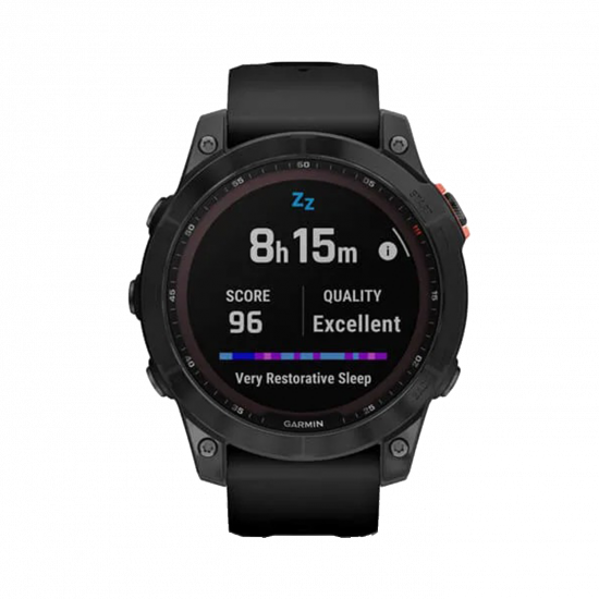 Garmin Fenix 7 Solar Edition (47 mm) – Schiefergrau mit schwarzem Band