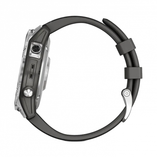 Garmin Fenix 7 Standard Edition (47 mm) – Silber mit Graphitband