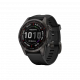 Garmin Fenix 7S Sapphire Solar Edition (42 mm) – kohlenstoffgraues DLC-Titan mit schwarzem Band