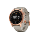 Garmin Fenix 7S Solar Edition (42 mm) – Roségold mit hellem Sandband