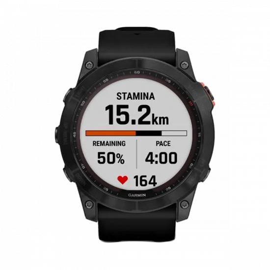 Garmin Fenix 7X Solar Edition (51 mm) – Schiefergrau mit schwarzem Band