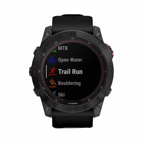 Garmin Fenix 7X Solar Edition (51 mm) – Schiefergrau mit schwarzem Band