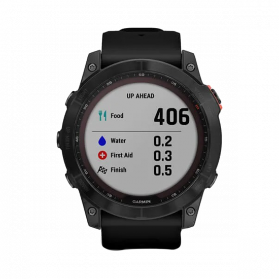 Garmin Fenix 7X Solar Edition (51 mm) – Schiefergrau mit schwarzem Band