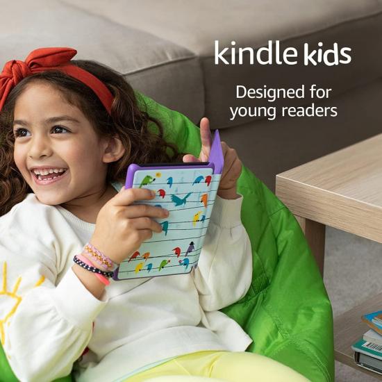 Amazon Kindle Kids Edition (10. Generation, Wi-Fi, 8 GB) 6" E-Reader mit Cover - Regenbogenvogel