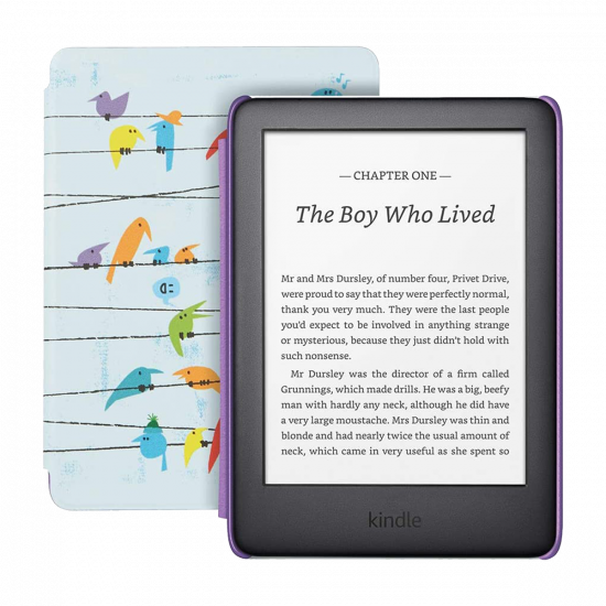 Amazon Kindle Kids Edition (10. Generation, Wi-Fi, 8 GB) 6" E-Reader mit Cover - Regenbogenvogel