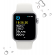 Apple Watch SE 2022 2. Generation (GPS, 40 mm) – Silbernes Aluminiumgehäuse mit weißem Sportarmband S/M