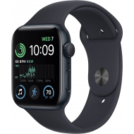 Apple Watch SE 2022 2. Generation (GPS, 44 mm) – Midnight Aluminiumgehäuse mit S/M Midnight Sportarmband