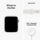 Apple Watch SE 2022 2. Generation (GPS, 44 mm) – Silbernes Aluminiumgehäuse mit weißem Sportarmband M/L