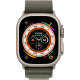 Apple Watch Ultra (GPS + Cellular, 49 mm) Smartwatch-Titangehäuse mit Grün Alpine Loop - M