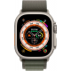 Apple Watch Ultra (GPS + Cellular, 49 mm) Smartwatch-Titangehäuse mit Grün Alpine Loop - L