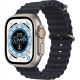 Apple Watch Ultra (GPS + Cellular, 49 mm) Smartwatch-Titangehäuse mit Mitternacht Ozeanarmband