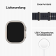 Apple Watch Ultra (GPS + Cellular, 49 mm) Smartwatch-Titangehäuse mit Mitternacht Ozeanarmband