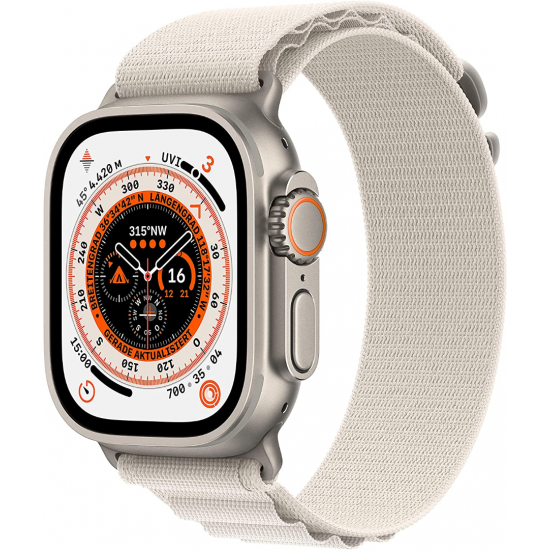 Dimprice Apple Watch Ultra GPS Cellular 49 mm Smartwatch Titangehause mit Polarstern Alpine Loop S