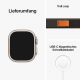 Apple Watch Ultra (GPS + Cellular, 49 mm) Smartwatch-Titangehäuse Trail Loop Schwarz/Grau - S/M