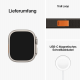 Apple Watch Ultra (GPS + Cellular, 49 mm) Smartwatch-Titangehäuse Trail Loop Schwarz/Grau - M/L