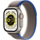 Apple Watch Ultra (GPS + Cellular, 49 mm) Smartwatch-Titangehäuse Trail Loop Blau/Grau - M/L