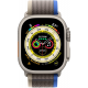 Apple Watch Ultra (GPS + Cellular, 49 mm) Smartwatch-Titangehäuse Trail Loop Blau/Grau - S/M
