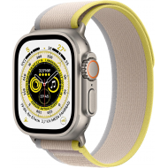 Apple Watch Ultra (GPS + Cellular, 49 mm) Smartwatch-Titangehäuse Trail Loop Gelb/Beige - S/M